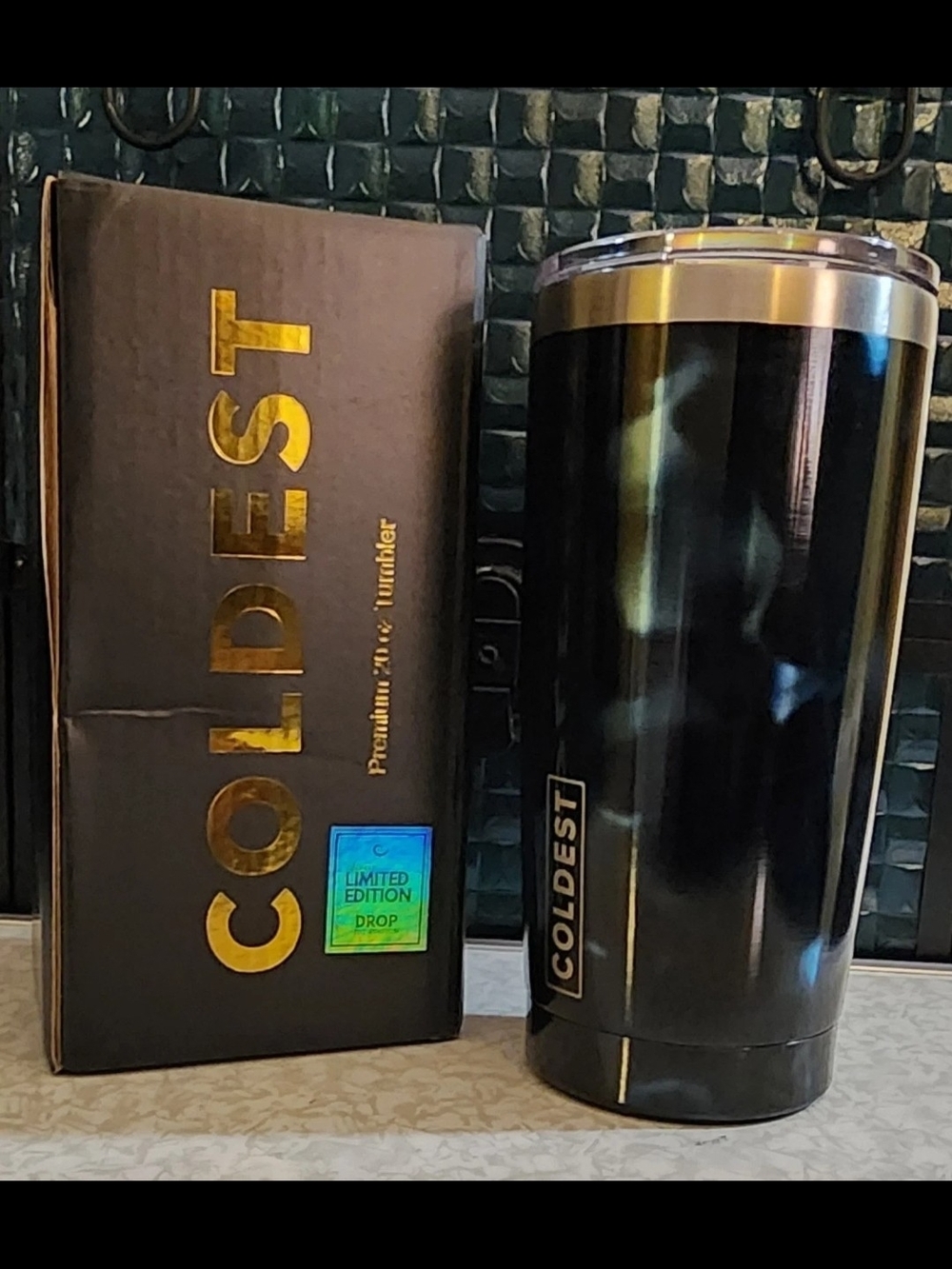 Rare Coldest Blue Opal Stainless Steel Travel Tumbler